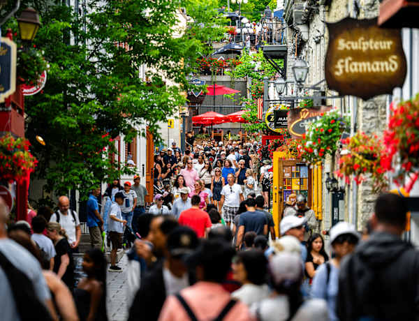Quartier animé Petit Champlain