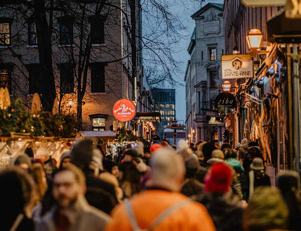 Marché de Noël allemand de soir