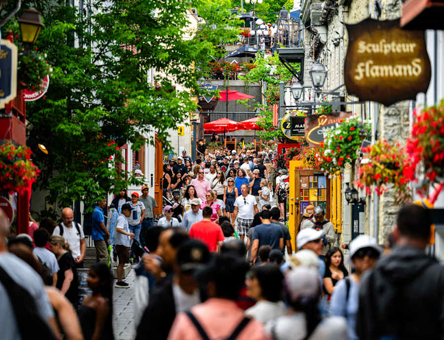 Quartier animé Petit Champlain